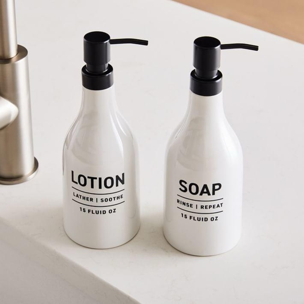West Elm Soap Stoneware Dispenser